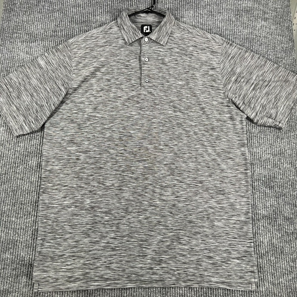 FootJoy Polo Shirt Mens XL Extra Large Gray Short Sleeve Golf Performance